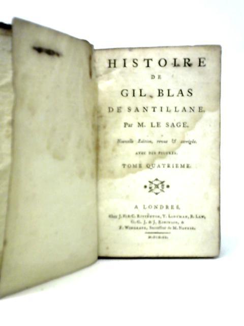 Histoire de Gil Blas de Santillane - Tome Quatrieme By M. Le Sage