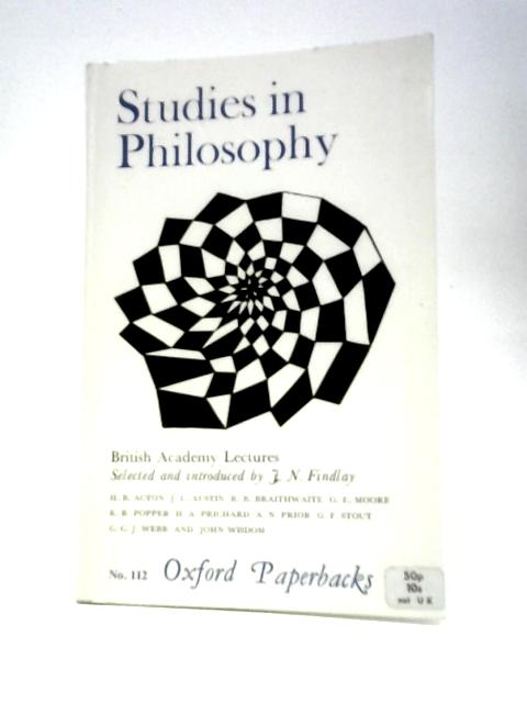 Studies in Philosophy: British Academy Lectures (Oxford Paperbacks) By Various