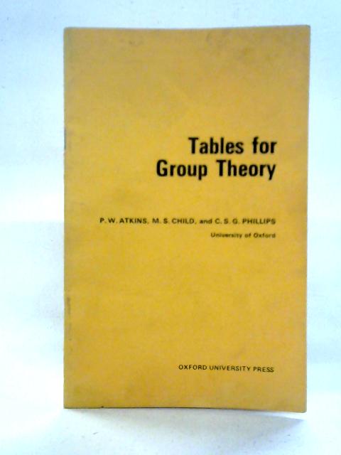 Tables for Group Theory By P. W. Atkins et al.