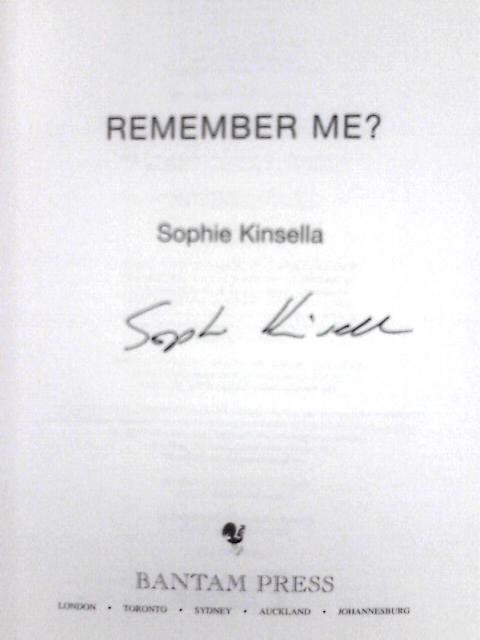 Remember Me? By Sophie Kinsella