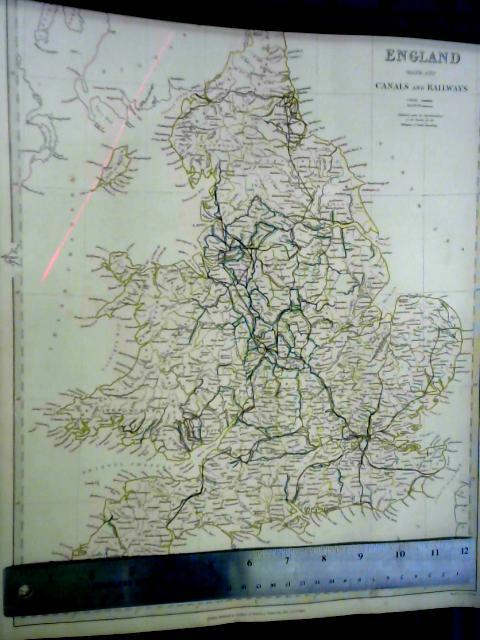 England Canals and Railways Map par Engraved by J. & C. Walker