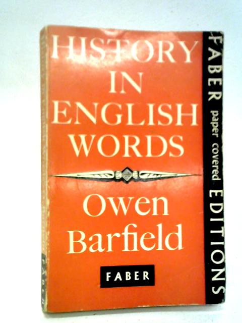 History in English Words By Owen Barfield