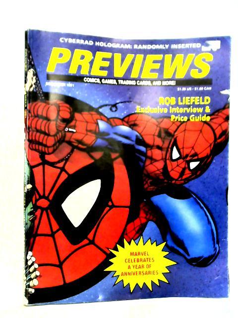 Diamond Comics Previews Magazine No 36 With Cyberrad Hologram December 1991 von Various