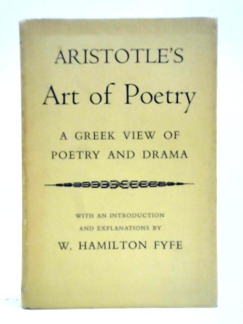 Aristotle's Art of Poetry par W. Hamilton Fyfe