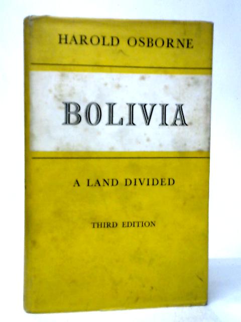 Bolivia von Harold Osborne