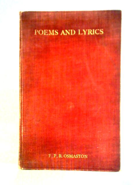 Poems and Lyrics von F. P. B. Osmaston