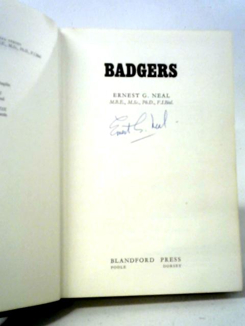 Badgers By Ernest G. Neal