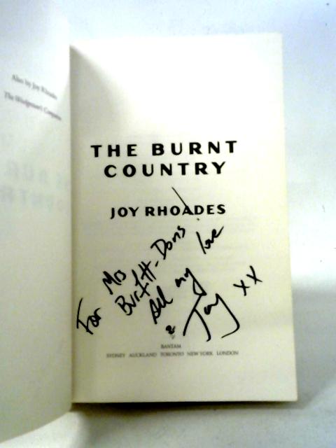 The Burnt Country By Joy Rhoades