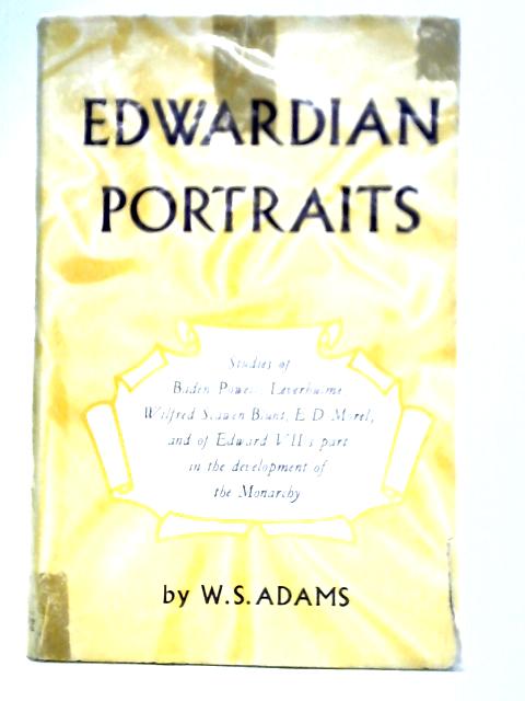 Edwardian Portraits By W. S. Adams