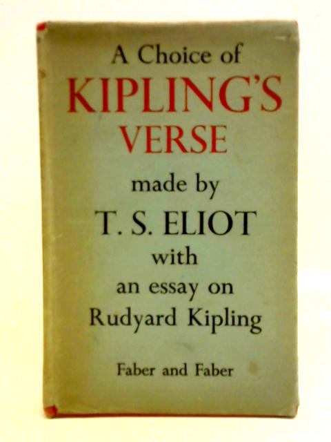 Choice of Verse von Rudyard Kipling