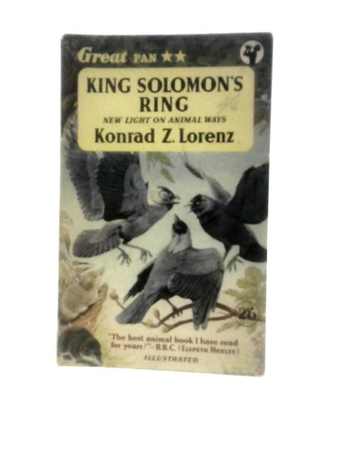 King Solomon's Ring By Konrad Lorenz