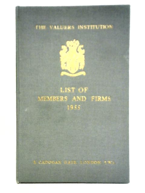 List of Members and Firms 1955 By Unstated