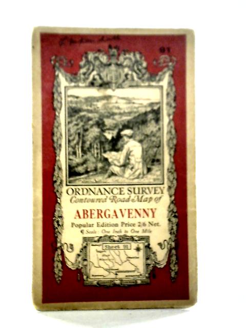 Ordnance Survey Contoured Road Map [One-inch Popular Edition], sheet 91, Abergavenny. By Ordnance Survey