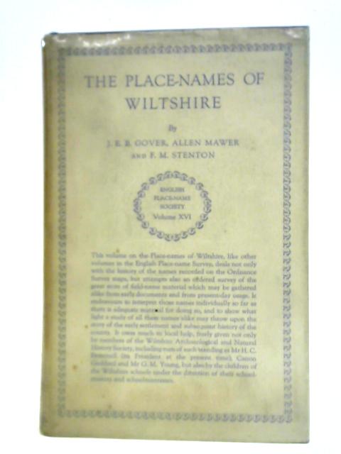 The Place Names of Wiltshire By J.E.B. Gover et al