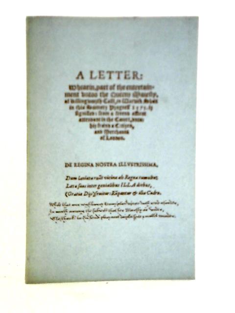 A Letter 1575 By Robert Laneham