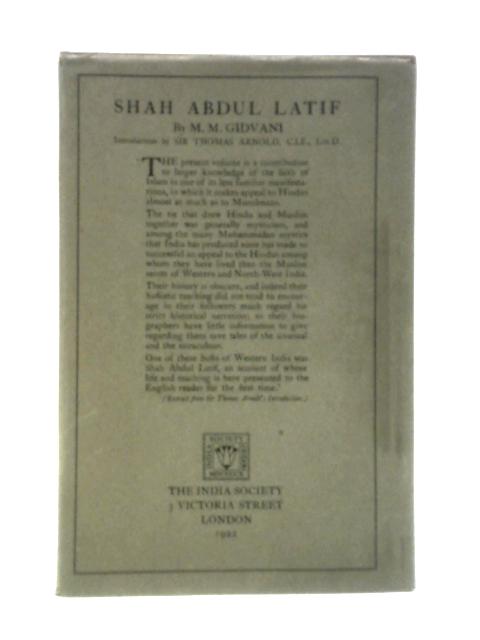 Shah Abdul Latif By M.M.Gidvani