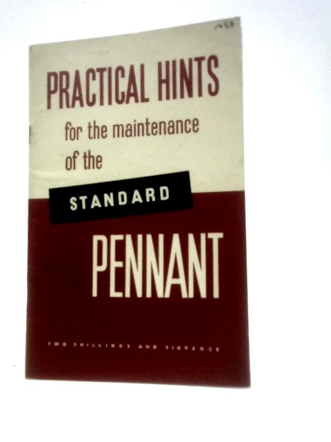 Instruction Book Standard Pennant Saloon 1st Edition By Unstated