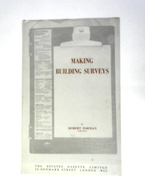 Making Building Surveys par Robert Forman