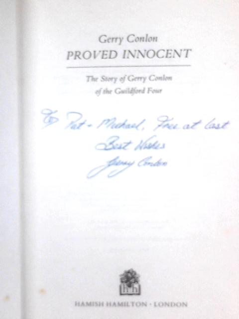 Proved Innocent: The Story of Gerry Conlon of the Guildford Four par Gerry Conlon