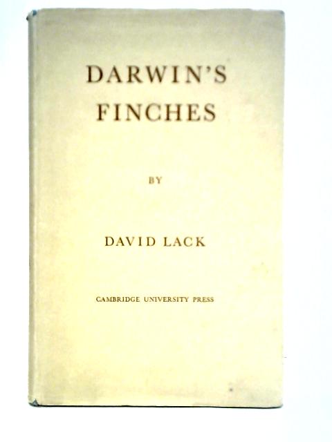Darwin's Finches By David Lack