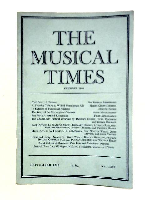 The Musical Times. No. 1399 - Vol. 100 von Unstated