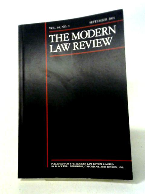 Modern Law Review Vol. 64 No. 5 von Various