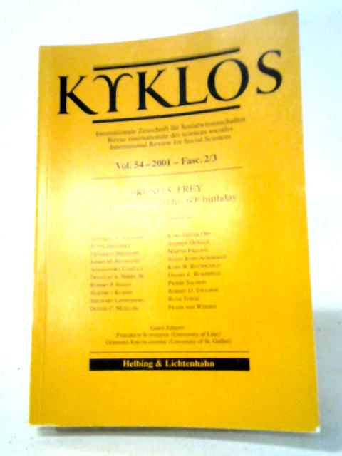 Kyklos Vol. 54 - 2001 - Fasc. 2-3 By Various