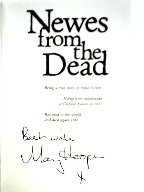 Newes From The Dead By Mary Hooper