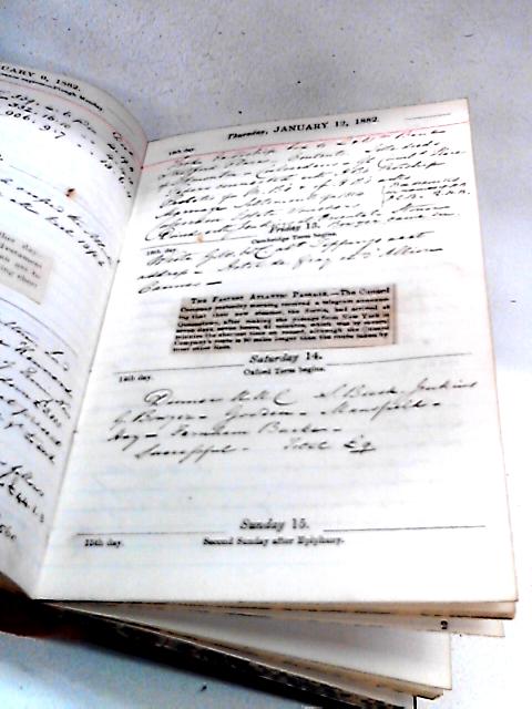 The Law and Commercial Daily Remembrancer For 1882, Containing an Analysis of the Statutes Passed Etc - With Handwritten Entries Related to Newspaper Sale, Shipbuilding By Unstated