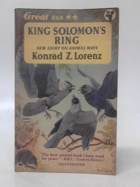 King Solomon's Ring By Konrad Z.Lorenz