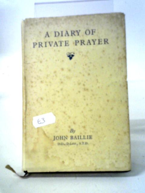 A Diary of Private Prayer By John Baillie