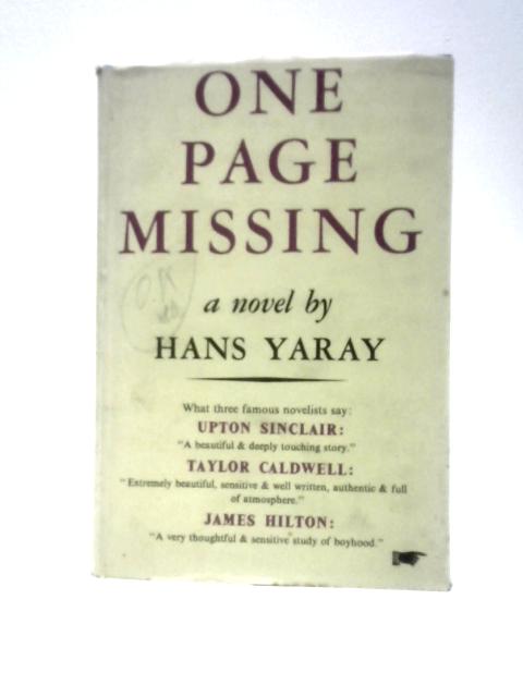 One Page Missing von Hans Yaray