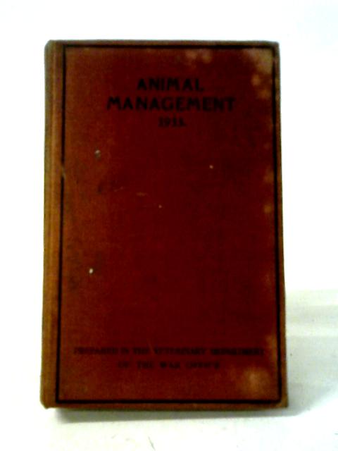 Animal Management 1933 By Unstated