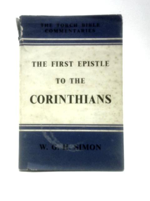 First Epistle to the Corinthians (TBC) von W.G.H.Simon