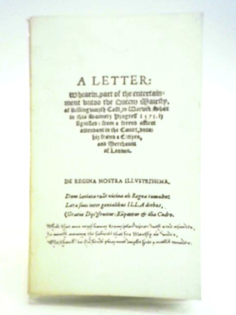 A Letter (1575) By Robert Laneham