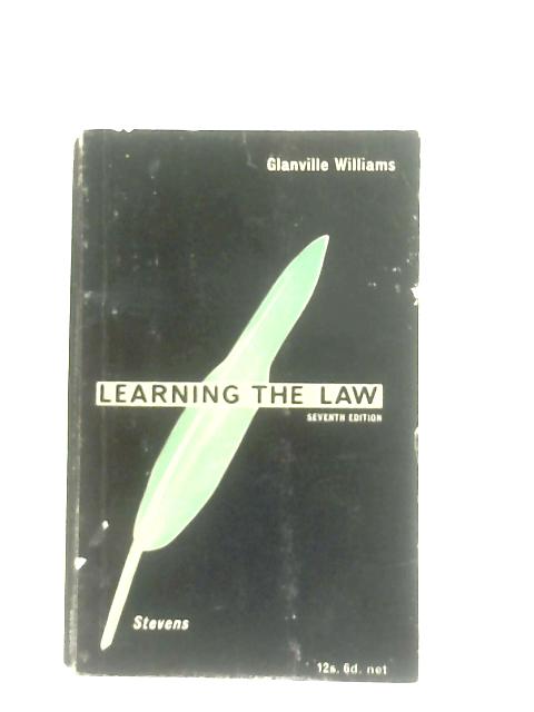 Learning the Law By Glanville Williams