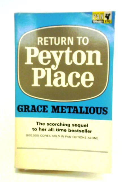 Return To Peyton Place By Grace Metalious