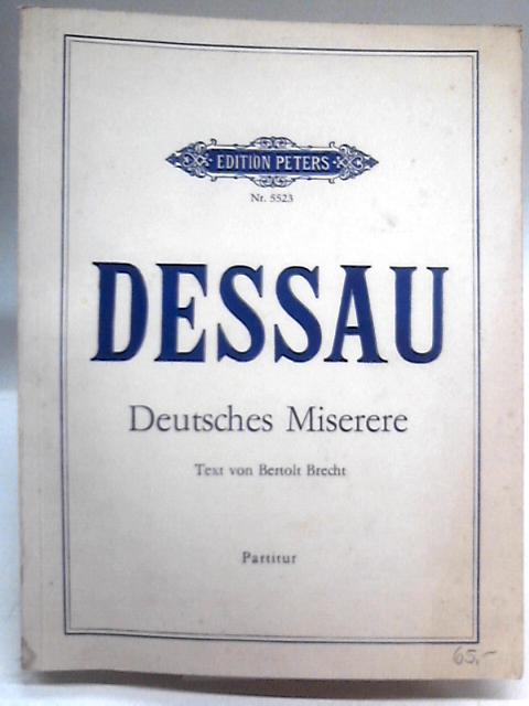 Deutsches Miserere By Paul Dessau