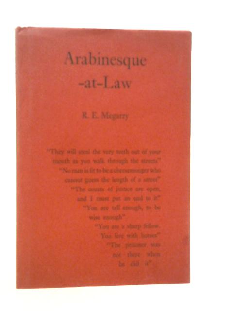 Arabinesque-at-Law By Robert Megarry