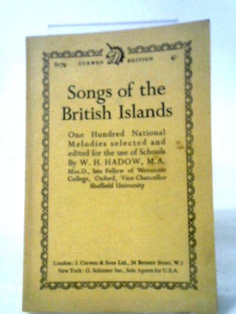 Songs of the British Islands,etc By Hadow, William Henry