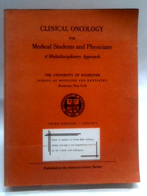 Clinical Oncology for Medical Students and Physicians von Philip Rubin (ed.)