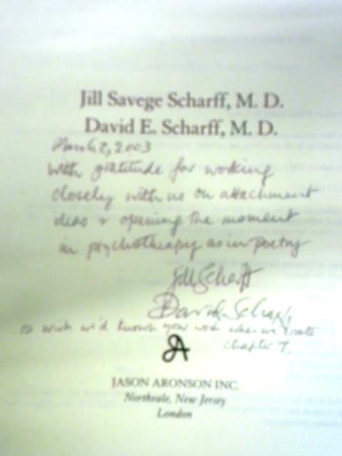 Object Relations Individual Therapy By Jill Savege Scharff David E. Scharff