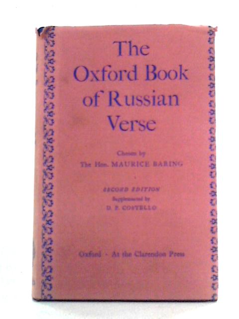 The Oxford Book of Russian Verse By Maurice Baring