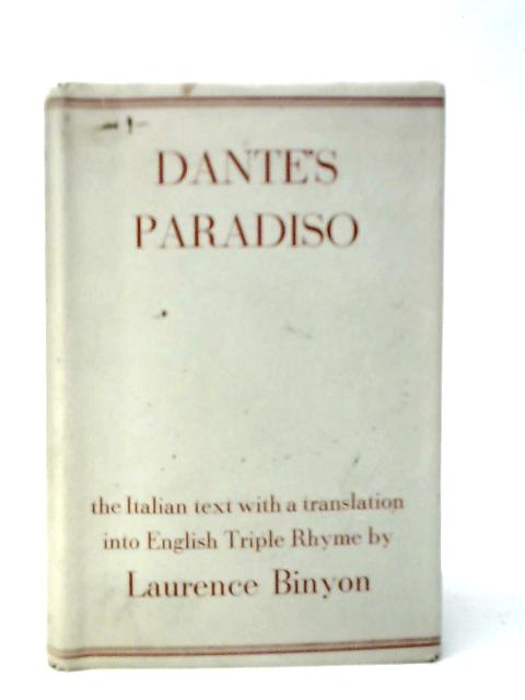 Dante's Paradiso By Dante Alighieri