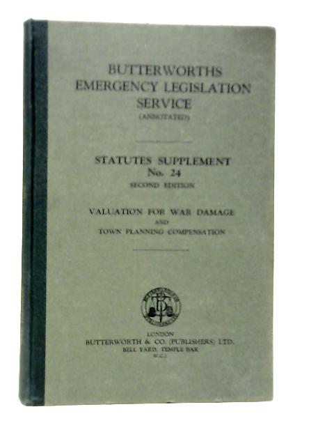 Butterworths Emergency Legislation Service (Annotated) Statutes Supplement No.24 von Ronald Collier