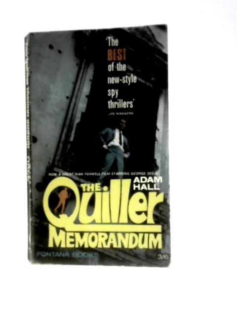 The Quiller Memorandum By Adam Hall