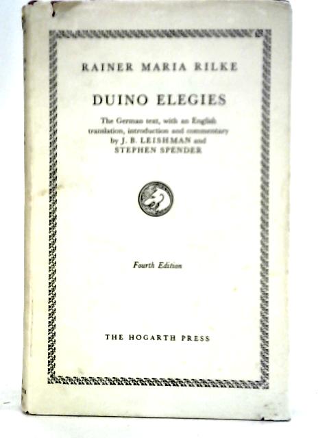 Duino Elegies By Rainer Maria Rilke