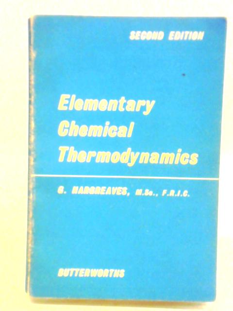 Elementary Chemical Thermodynamics By Gordon Hargreaves