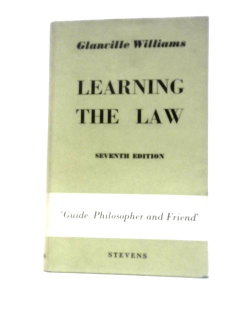 Learning the Law von Glanville Williams