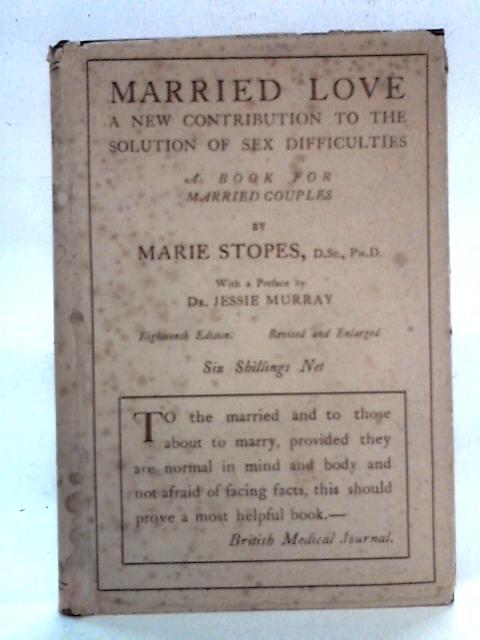 Married Love By Marie Carmichael Stopes